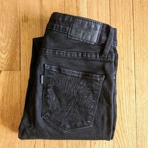 Levi's 721 high rise skinny black jeans